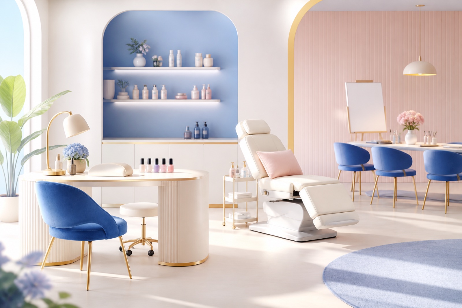 Illustrated beauty studio